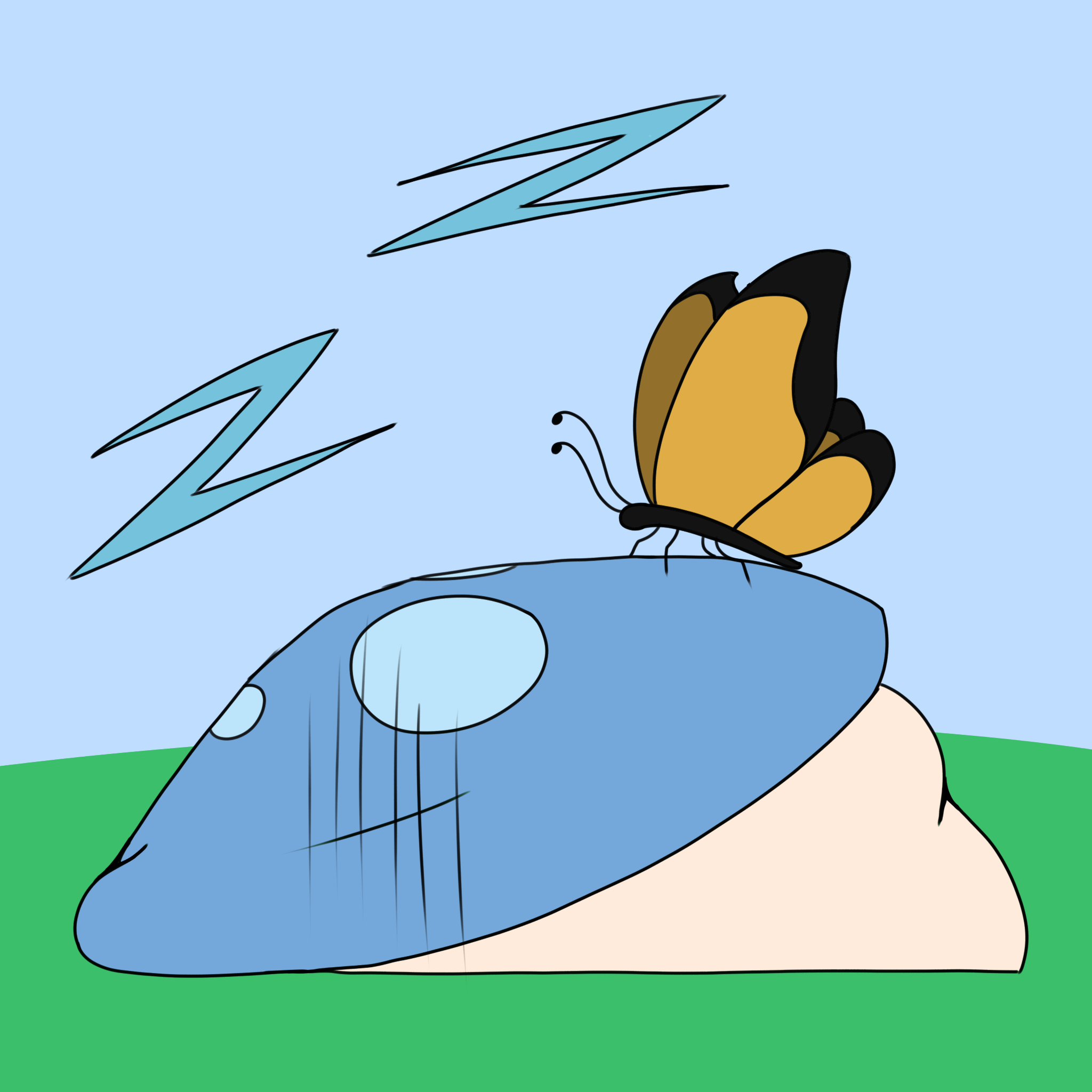 A photo of Gill and a butterfly